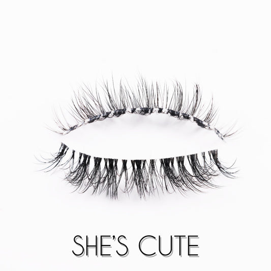 She’s Cute Faux Faves Lash Collection (Clear Band)