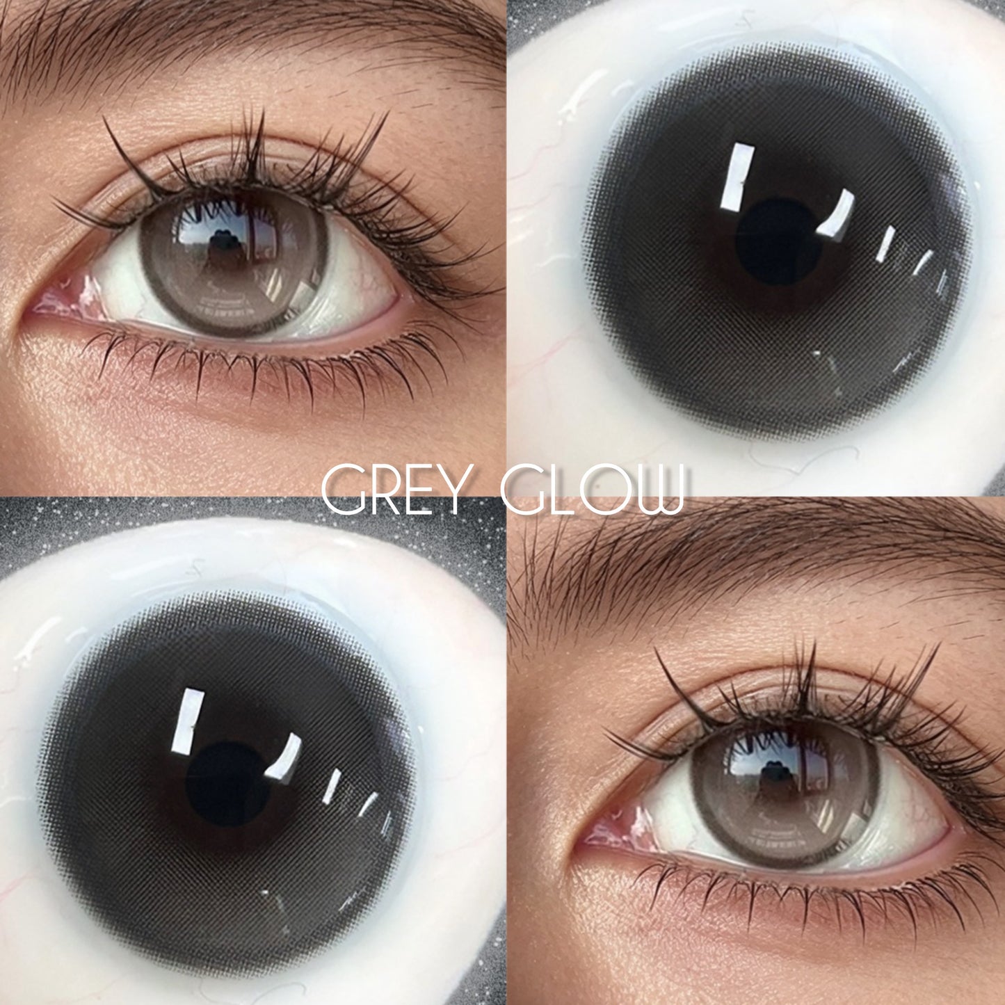 GREY GLOW COSMETIC LENSES